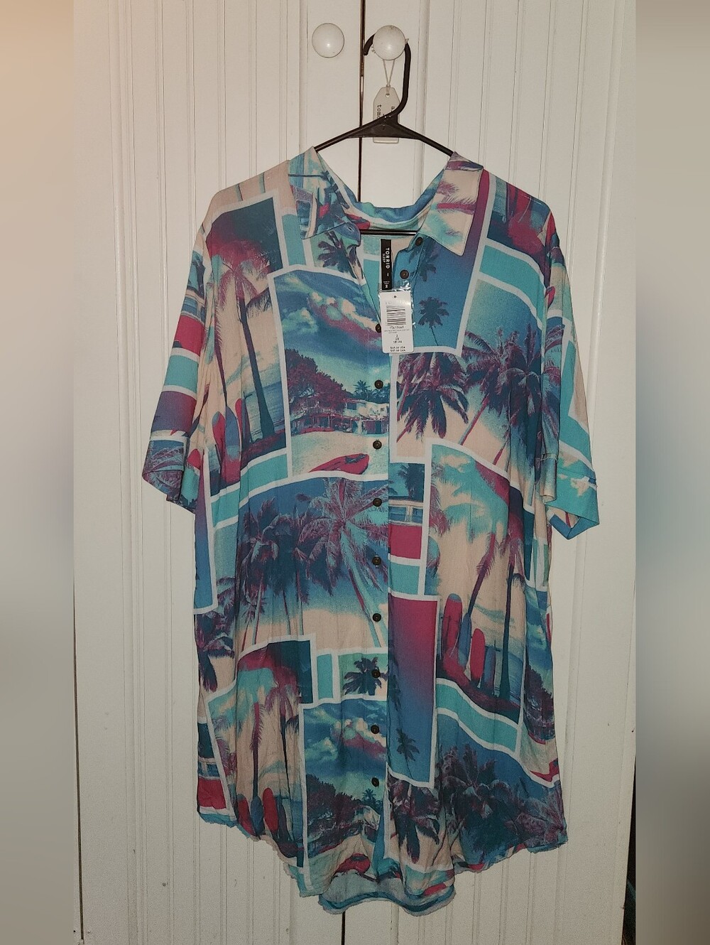 Torrid Sleep Palm Print Gauze Shirt Dress